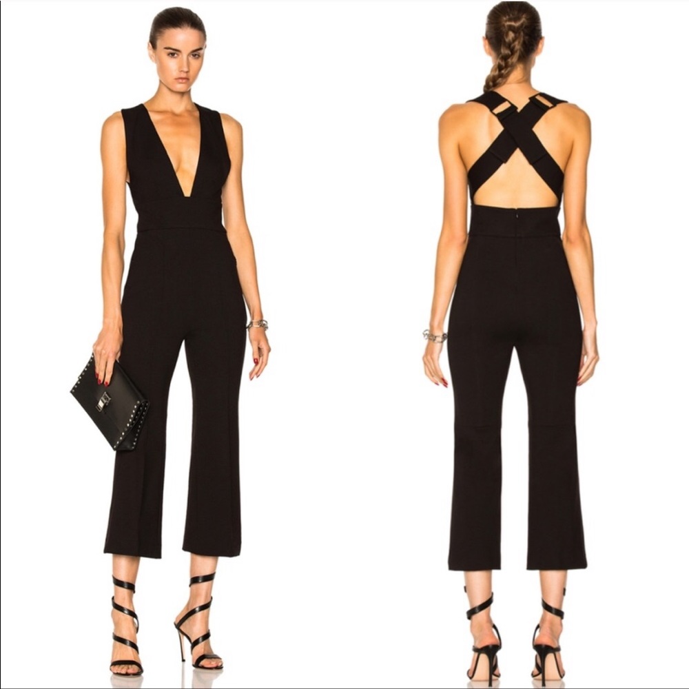Tibi Ponte Criss-Cross Back Tailored Jumpsuit (H)